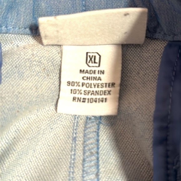 Boys Slazenger Polyester and Spandex Blue Flat Front Golf Shorts Size XL - Picture 6 of 6